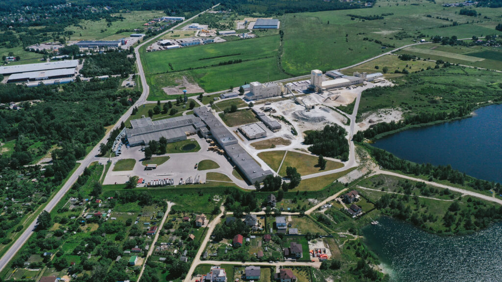 aerial view village